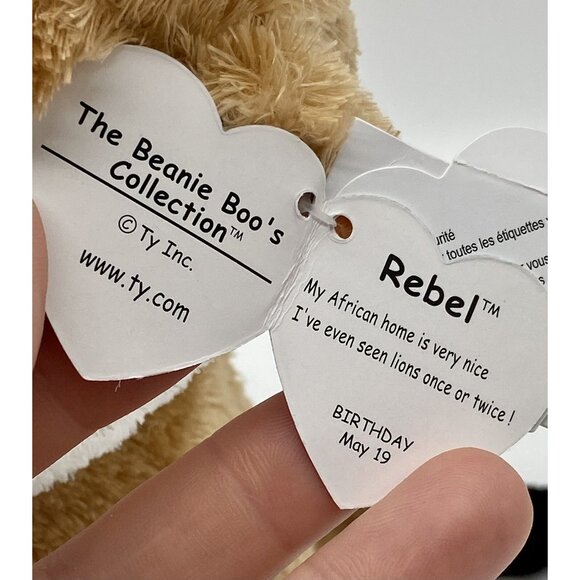 TY Beanie Boo Rebel Meerkat Stuffed Animal 9" Retired Plush w Purple Heart Tag - Picture 5 of 6